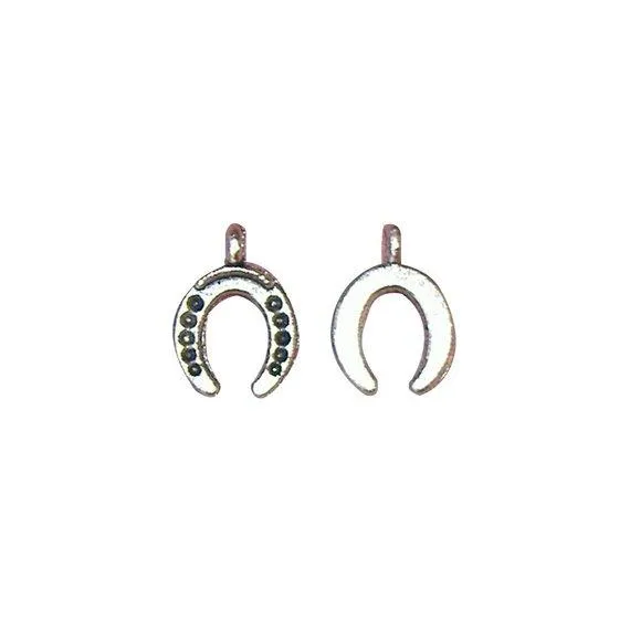 10 Pcs Tibetan Silver Horse Shoe Wedding Good Luck Horseshoe 15X11mm 3D Charms Pendants