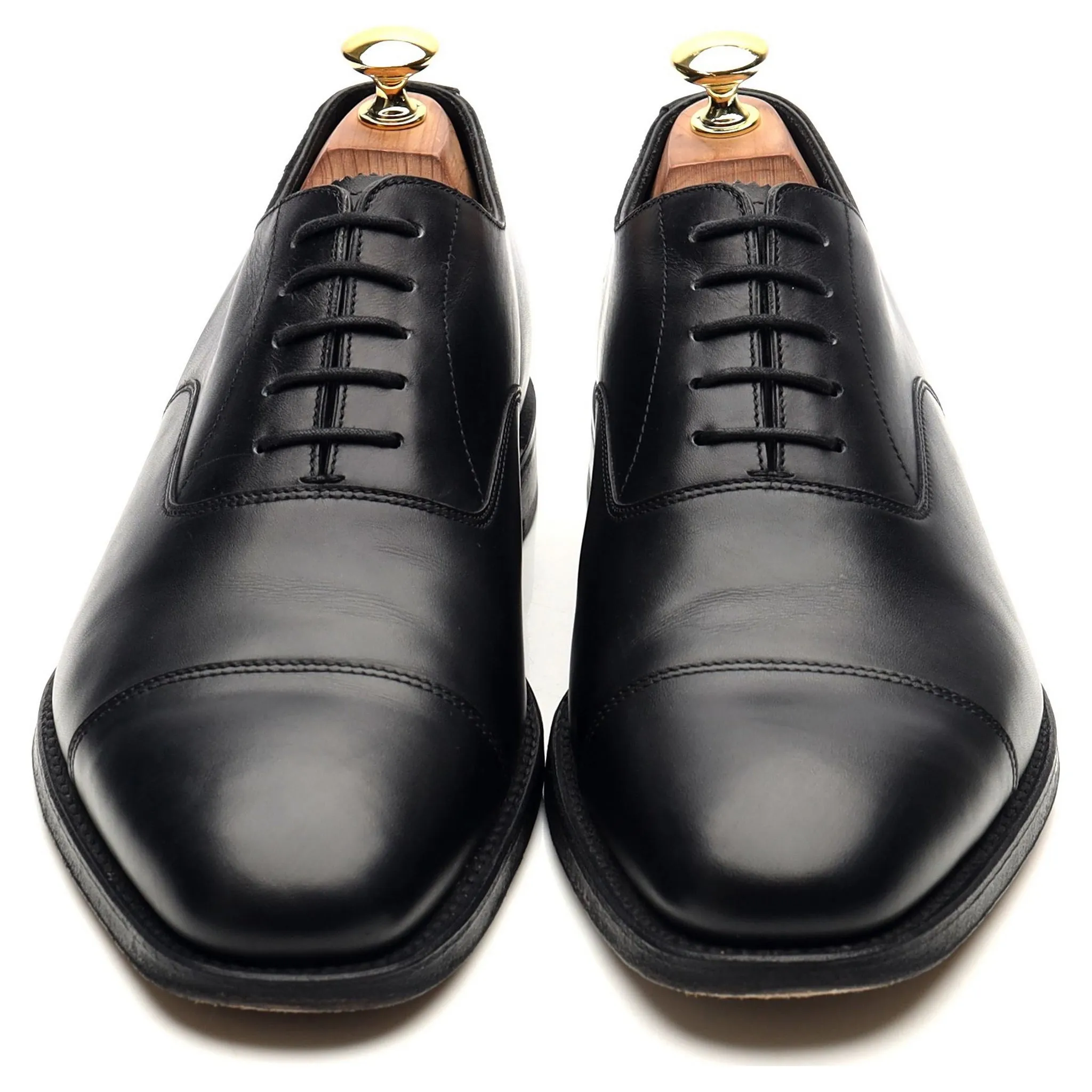 1880 'Aldwych' Black Leather Oxford UK 8.5 F