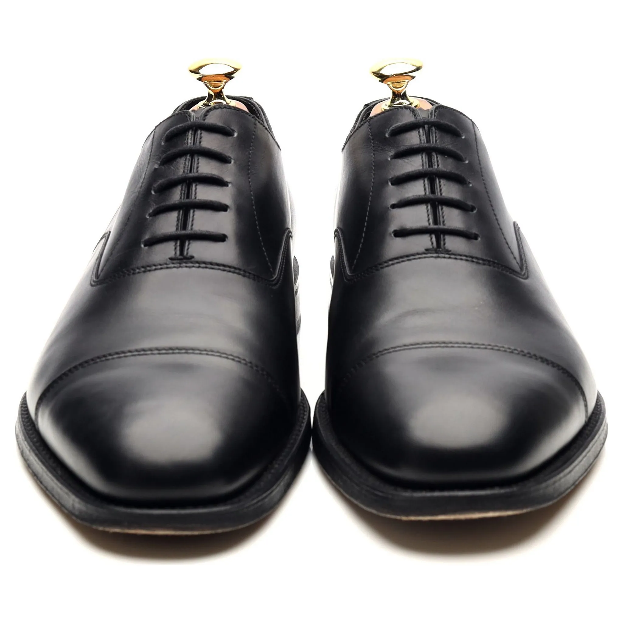 1880 'Aldwych' Black Leather Oxford UK 8.5 F