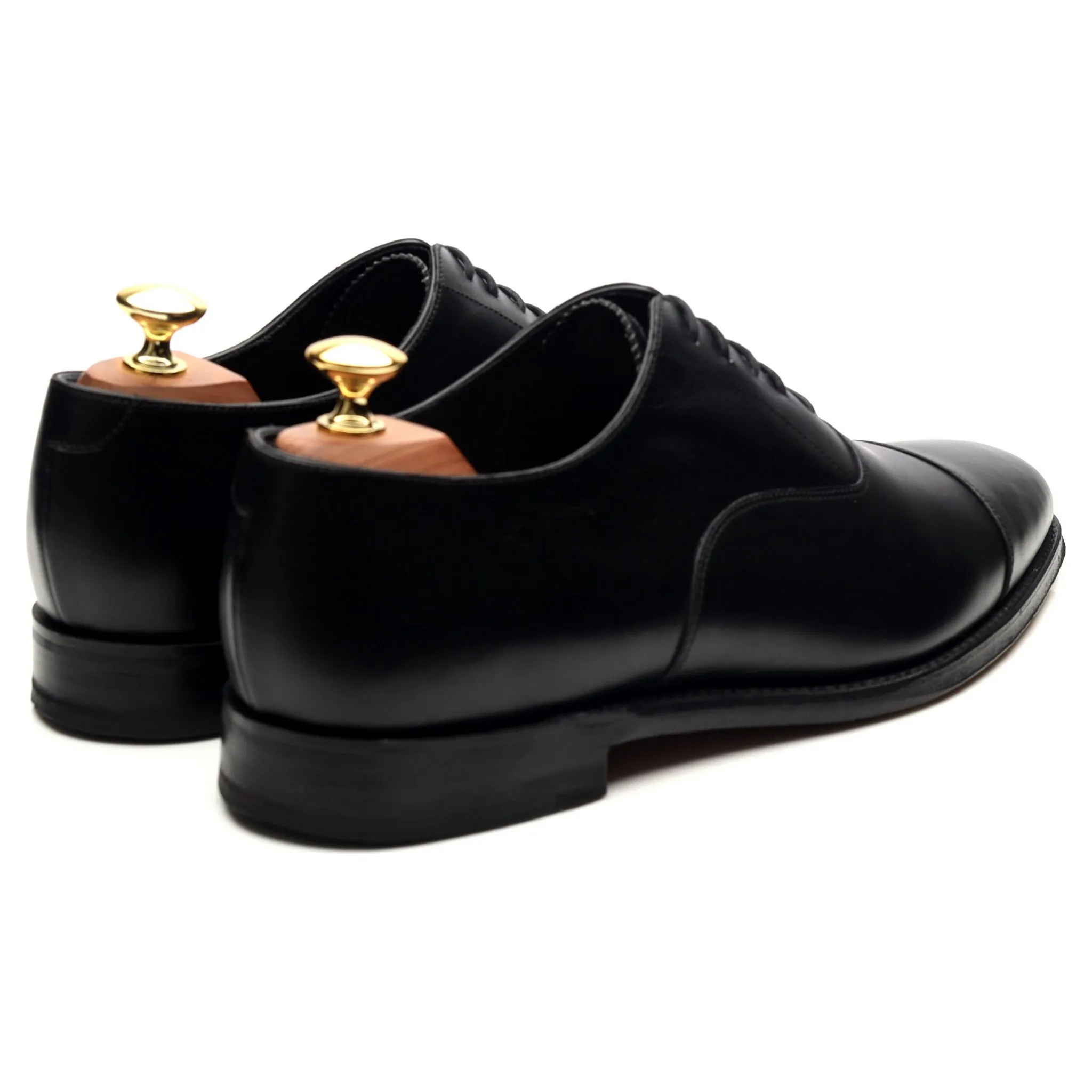 1880 'Aldwych' Black Leather Oxford UK 8.5 F