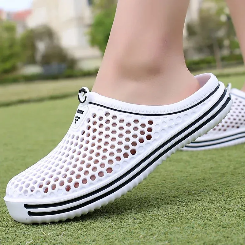 2024 New Men Summer Slippers High Quality Non Slip Beach Shoes For Women Breathable Couples Fashion Comfortable Garden Shoes