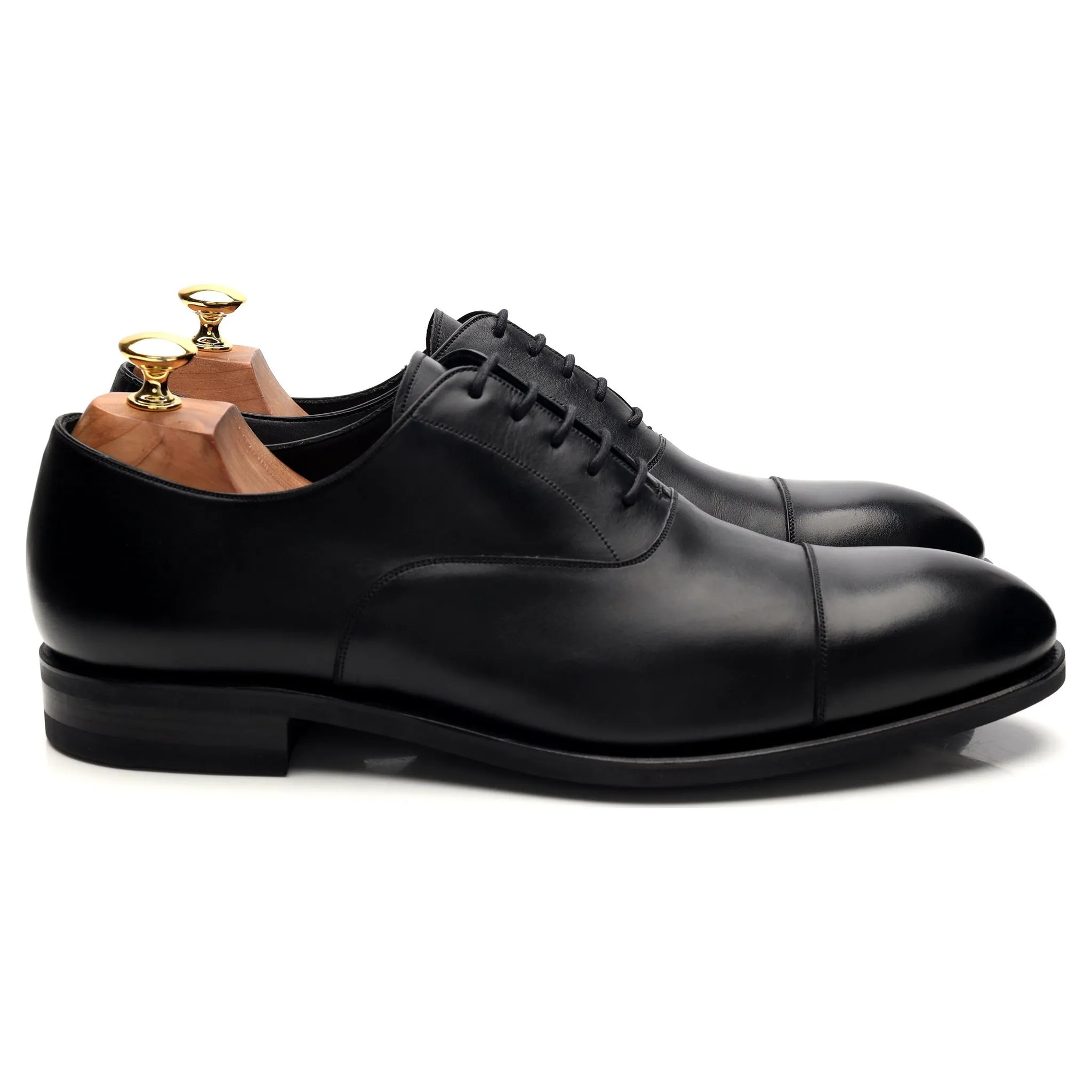 '732' Black Leather Oxford UK 10