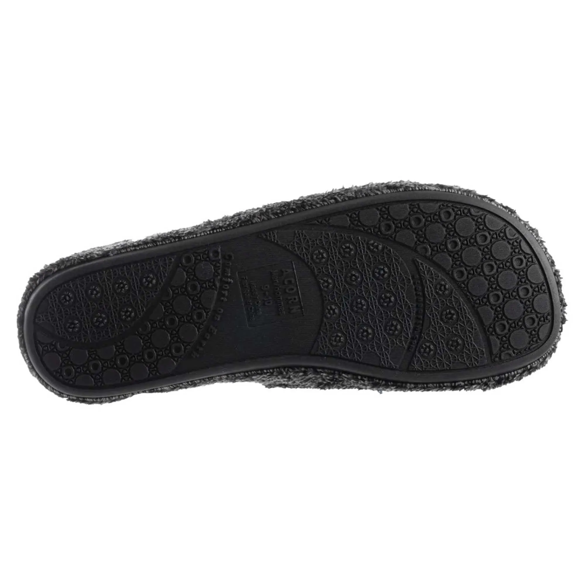 Acorn Men's Slide Slippers - Soft Spa Terry Uppers, Black, 2X-Large | A10602AAAMXXL