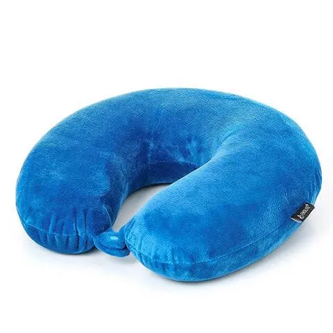 Aerolite Travel Pillow Neck Memory Foam Cushion - Blue