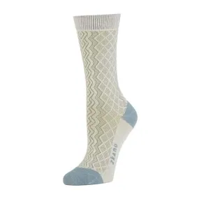 Aran Knit Sock in Pearl