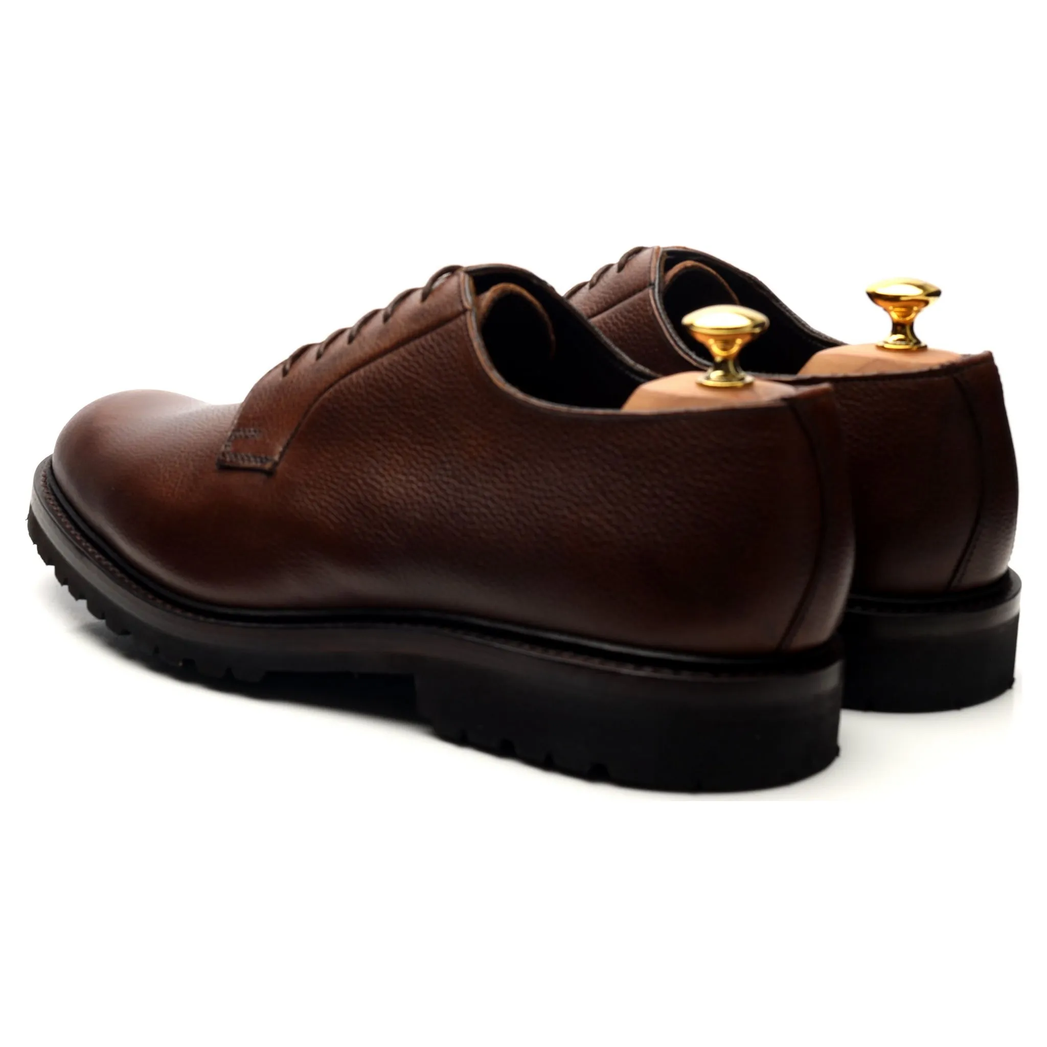 'Archie' Brown Grain Leather Derby UK 11.5 E