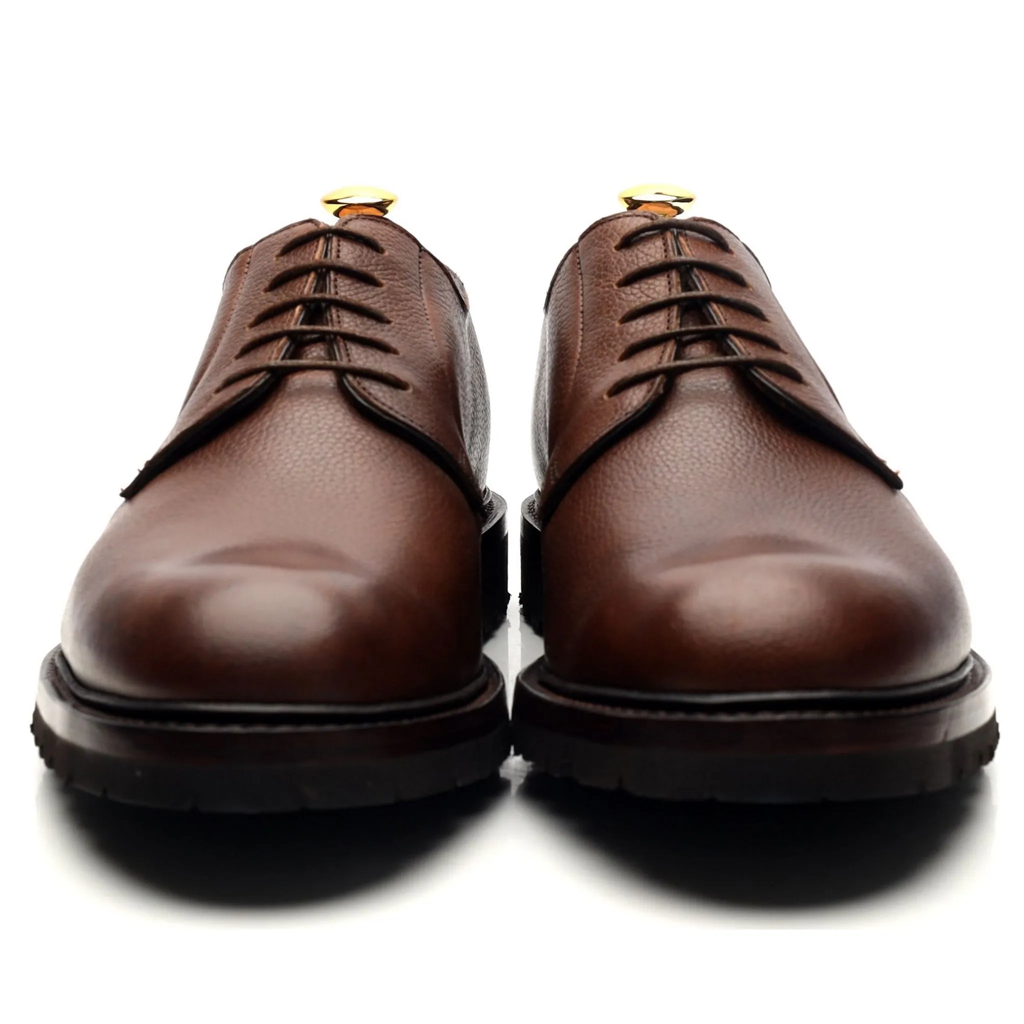 'Archie' Brown Grain Leather Derby UK 11.5 E