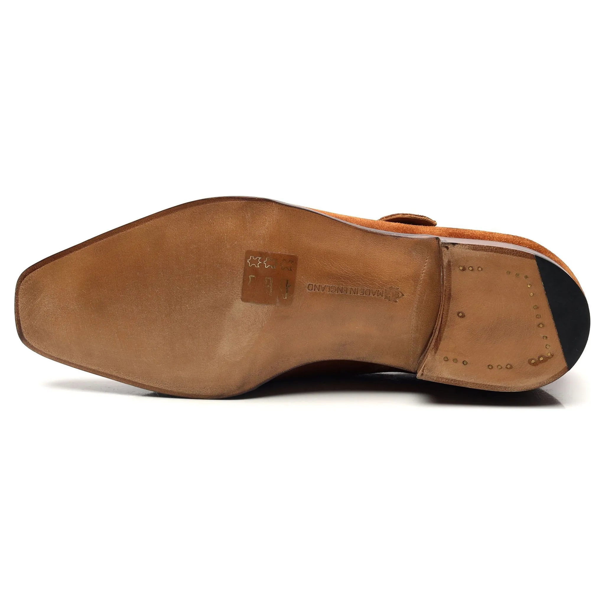 'Ashton' Tan Brown Suede Monk Strap UK 6 E