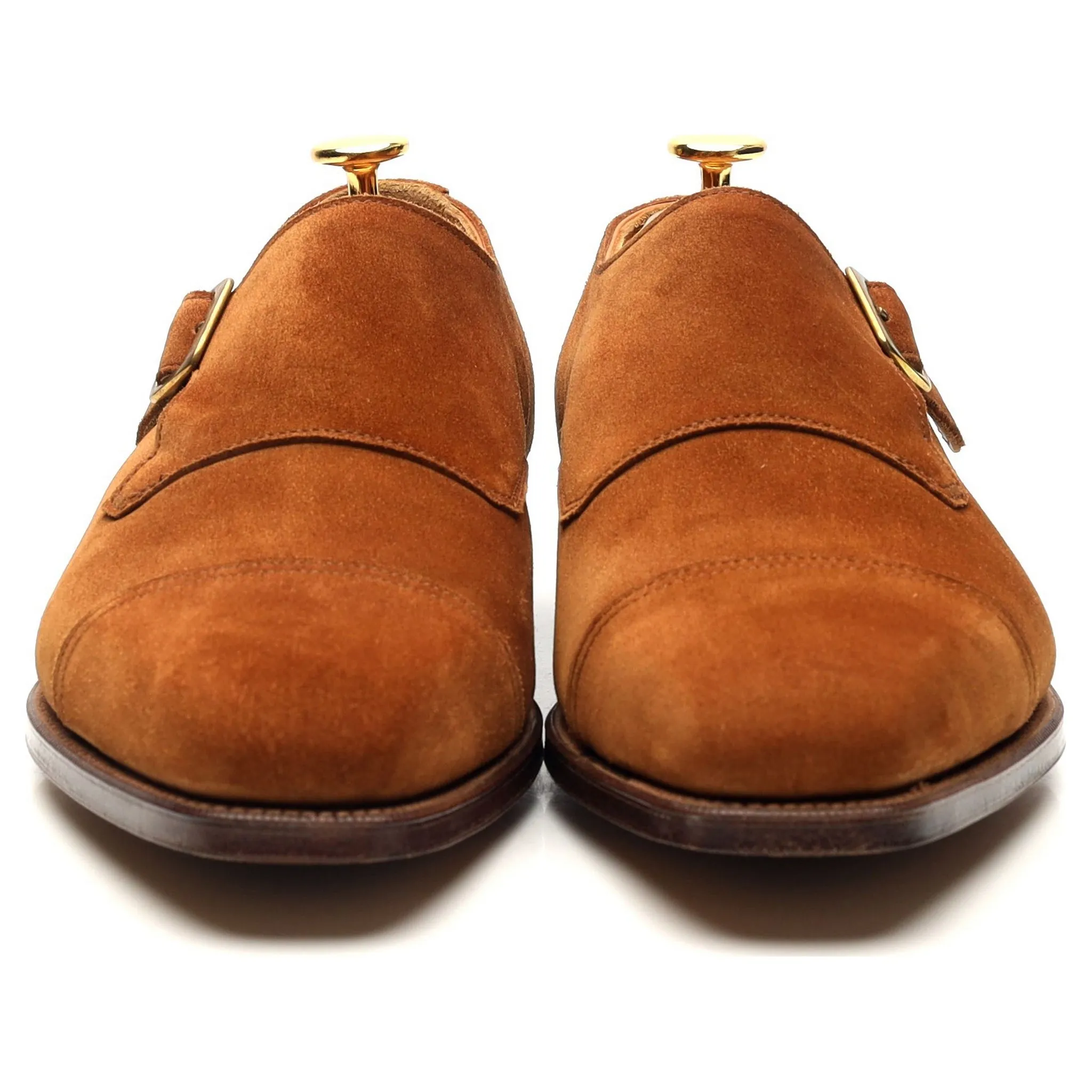 'Ashton' Tan Brown Suede Monk Strap UK 6 E