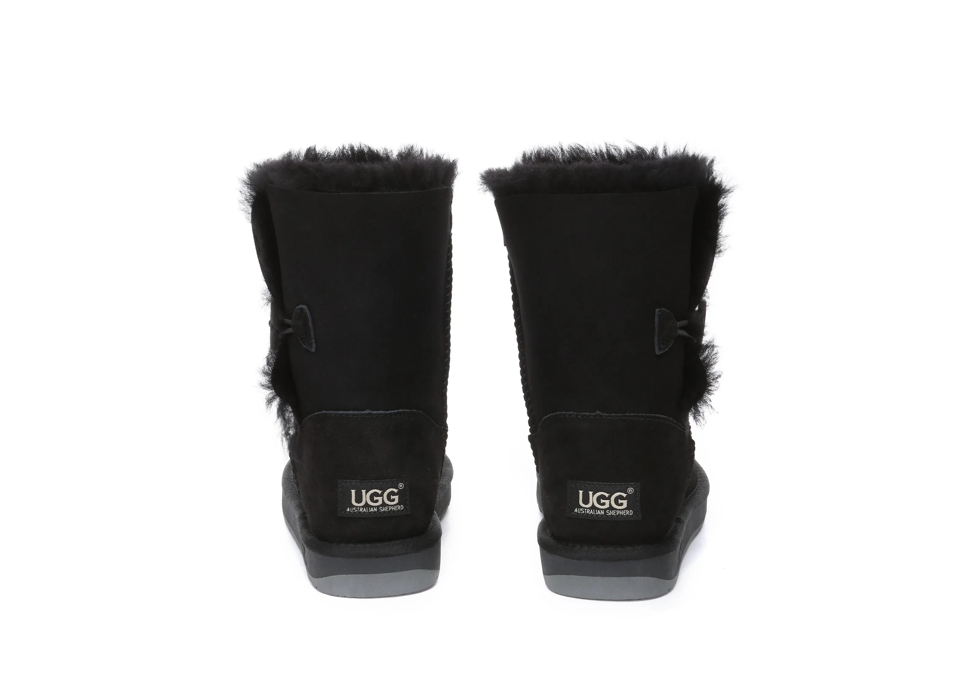 AUSTRALIAN SHEPHERD® UGG Boots Double Face Sheepskin Wool Short Button