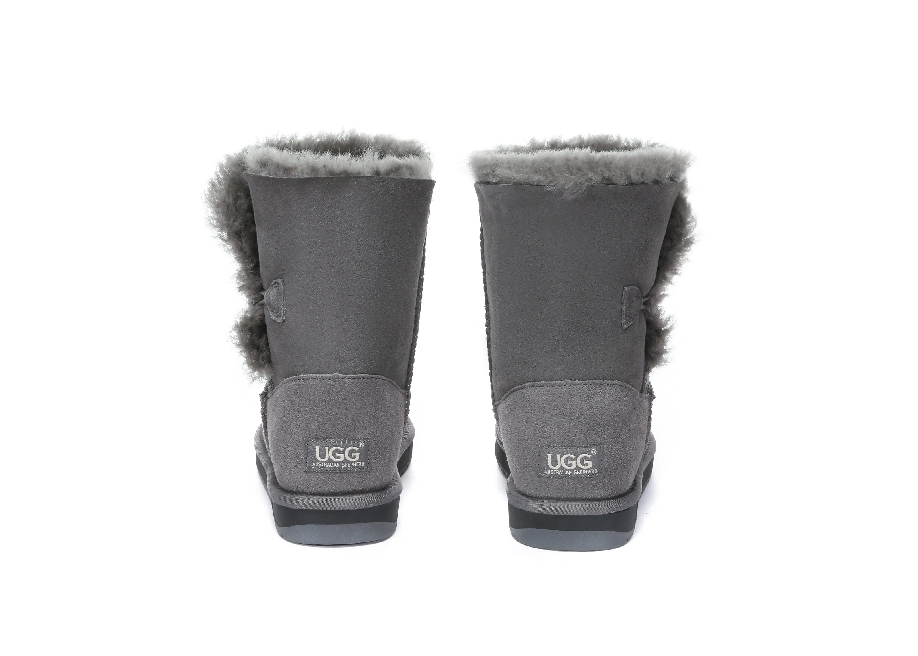 AUSTRALIAN SHEPHERD® UGG Boots Double Face Sheepskin Wool Short Button