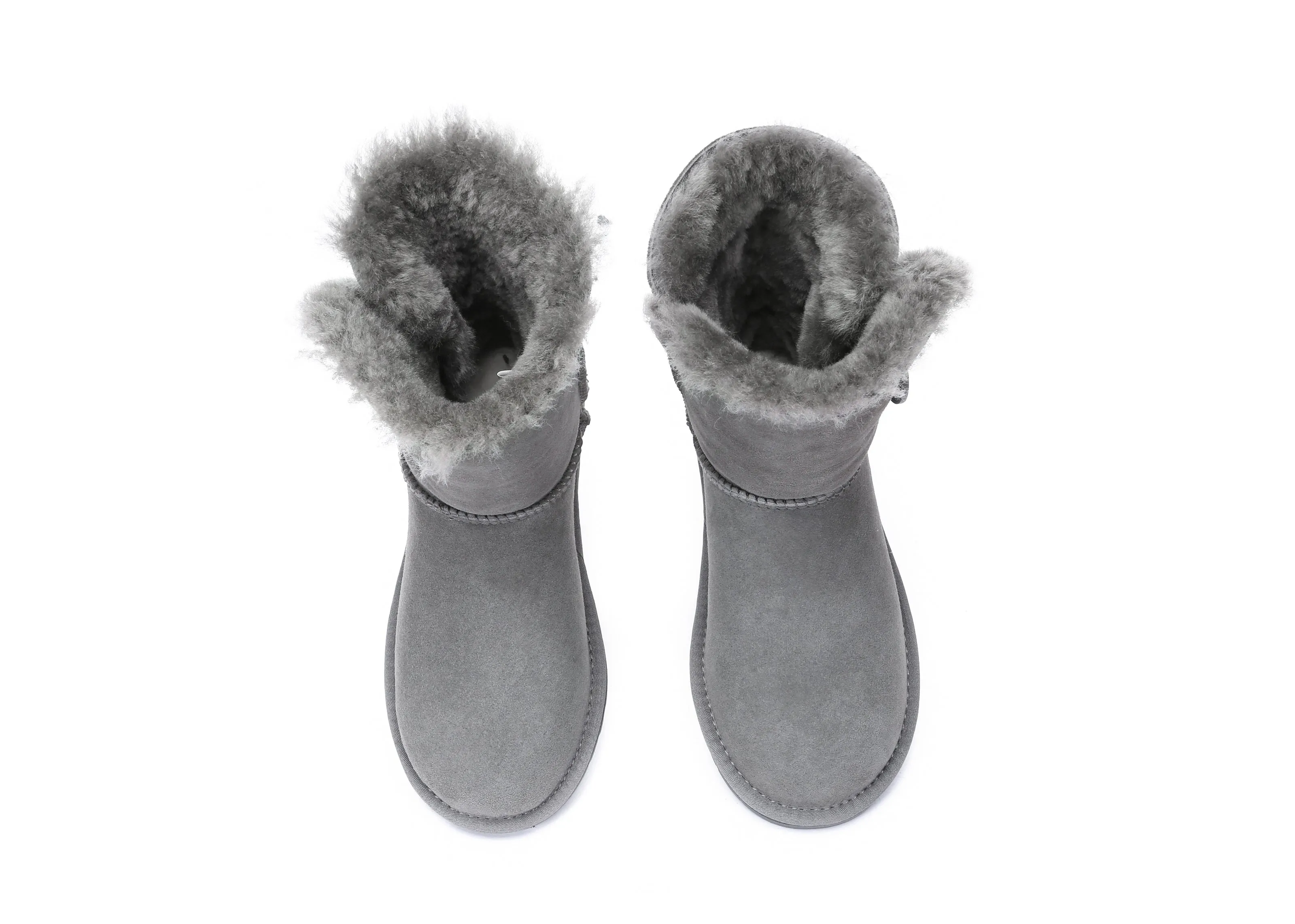 AUSTRALIAN SHEPHERD® UGG Boots Double Face Sheepskin Wool Short Button