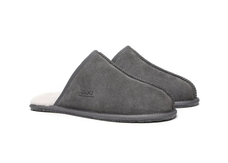 Australian Shepherd UGG Men Sheepskin Slipper Water Resistant Bennett