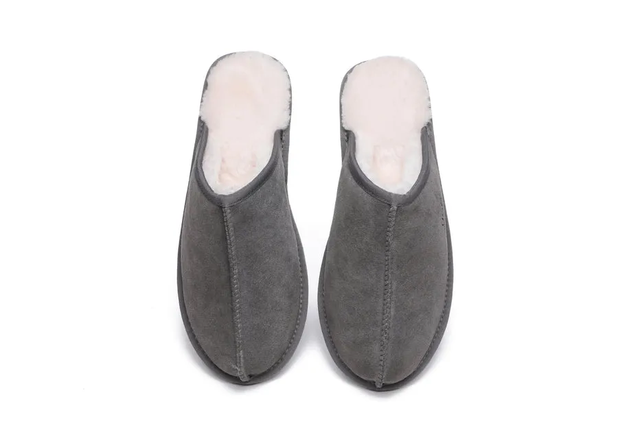 Australian Shepherd UGG Men Sheepskin Slipper Water Resistant Bennett