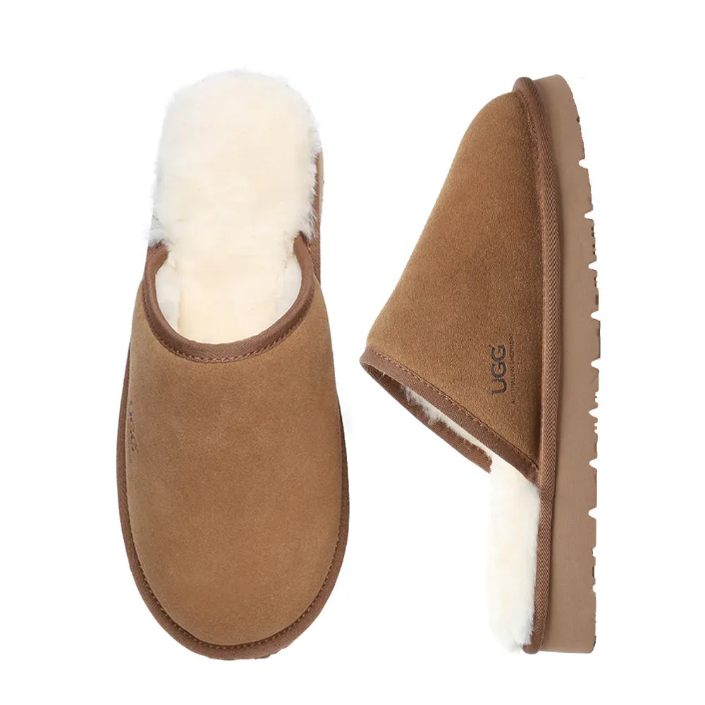 Australian Shepherd UGG Men Sheepskin Wool Cruz Slippers Water Resistant