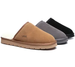 Australian Shepherd UGG Men Sheepskin Wool Cruz Slippers Water Resistant