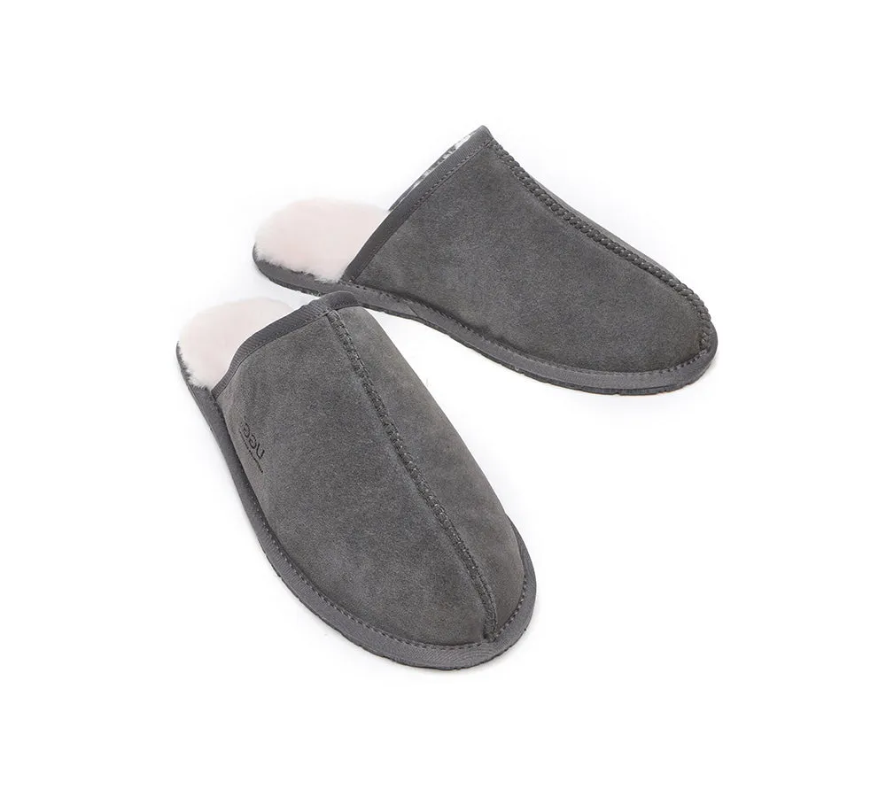 AUSTRALIAN SHEPHERD® UGG Slippers Men Sheepskin Wool Scuff Bennett