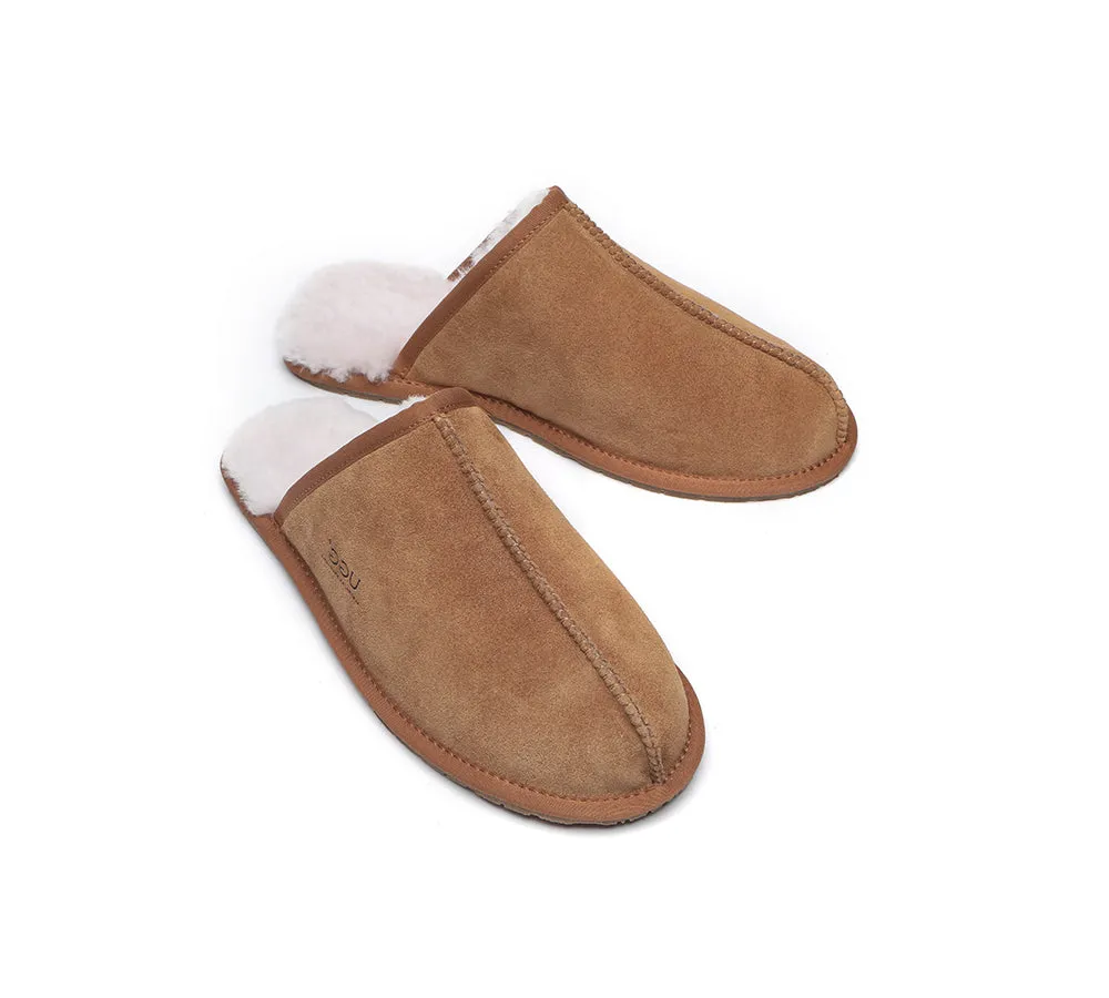 AUSTRALIAN SHEPHERD® UGG Slippers Men Sheepskin Wool Scuff Bennett