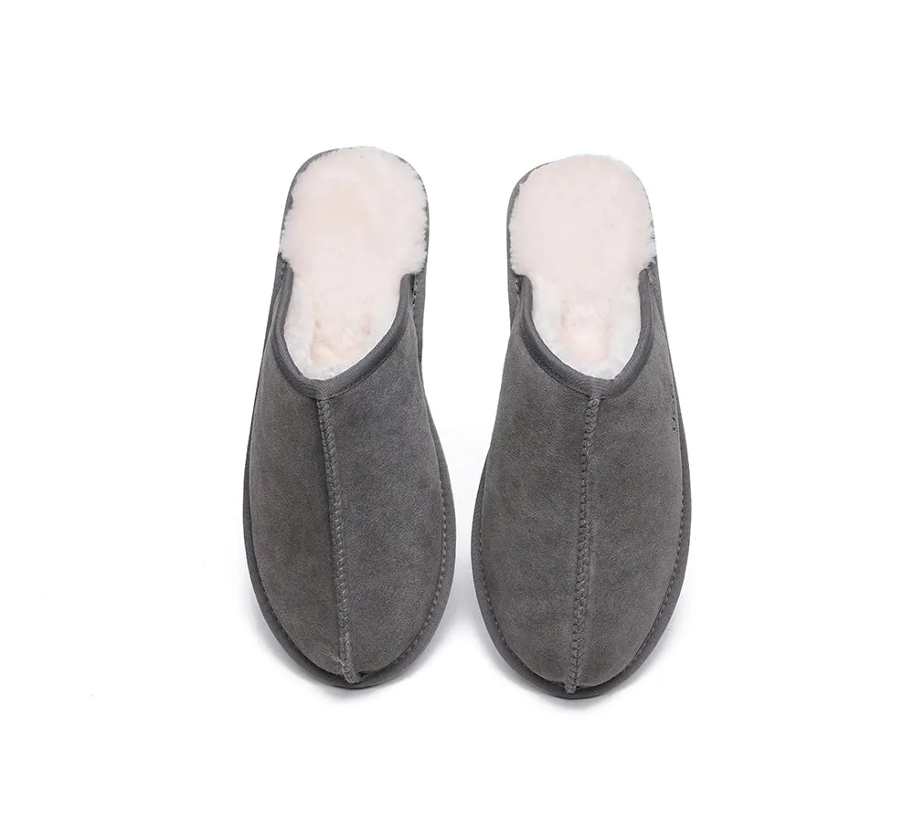 AUSTRALIAN SHEPHERD® UGG Slippers Men Sheepskin Wool Scuff Bennett