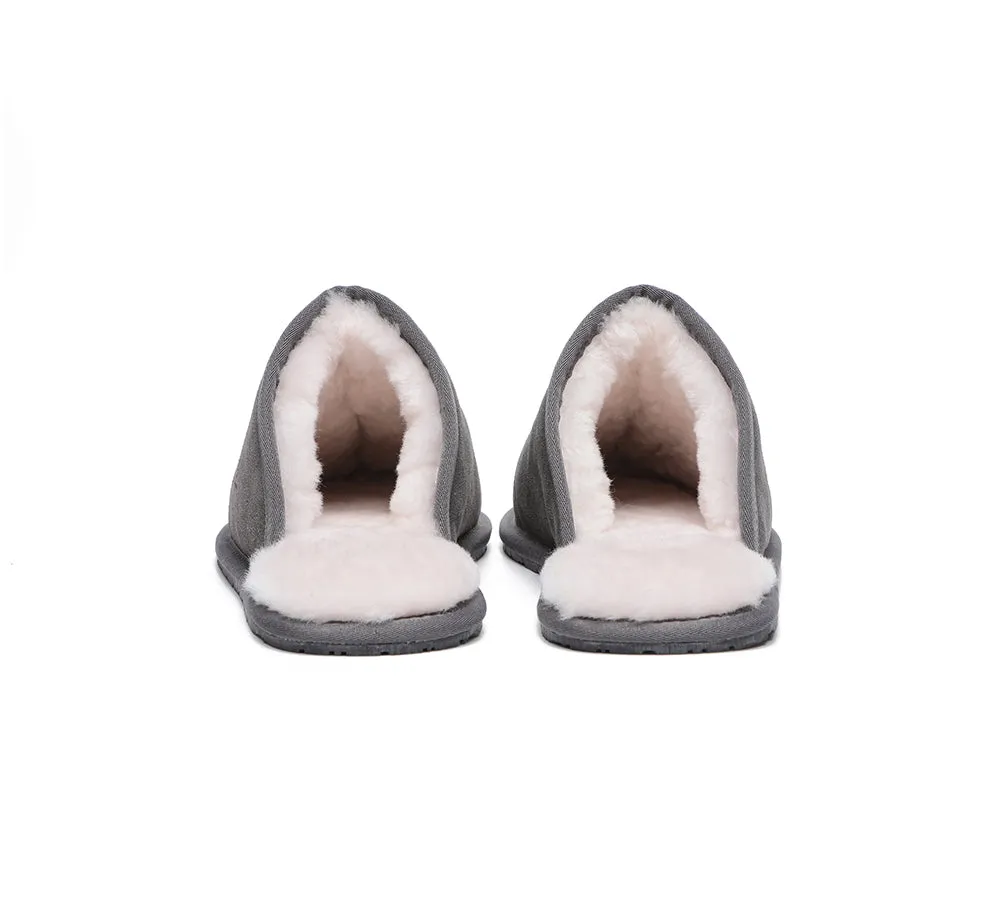 AUSTRALIAN SHEPHERD® UGG Slippers Men Sheepskin Wool Scuff Bennett