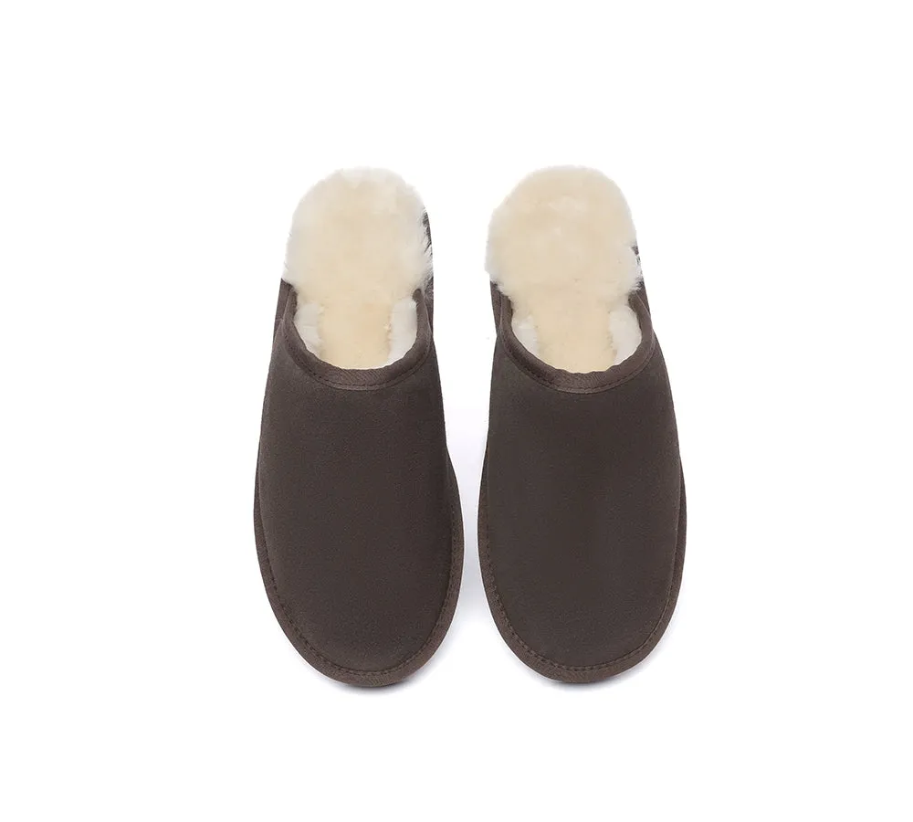 AUSTRALIAN SHEPHERD® UGG Slippers Men Sheepskin Wool Scuff Cruz