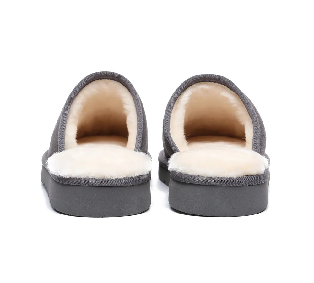 AUSTRALIAN SHEPHERD® UGG Slippers Men Sheepskin Wool Scuff Cruz