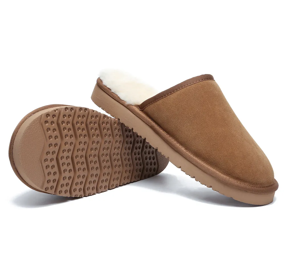 AUSTRALIAN SHEPHERD® UGG Slippers Men Sheepskin Wool Scuff Cruz