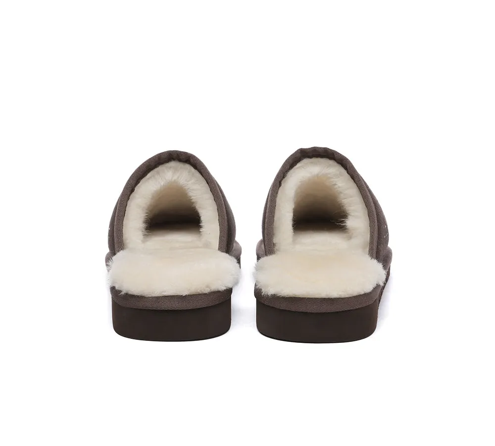 AUSTRALIAN SHEPHERD® UGG Slippers Men Sheepskin Wool Scuff Cruz