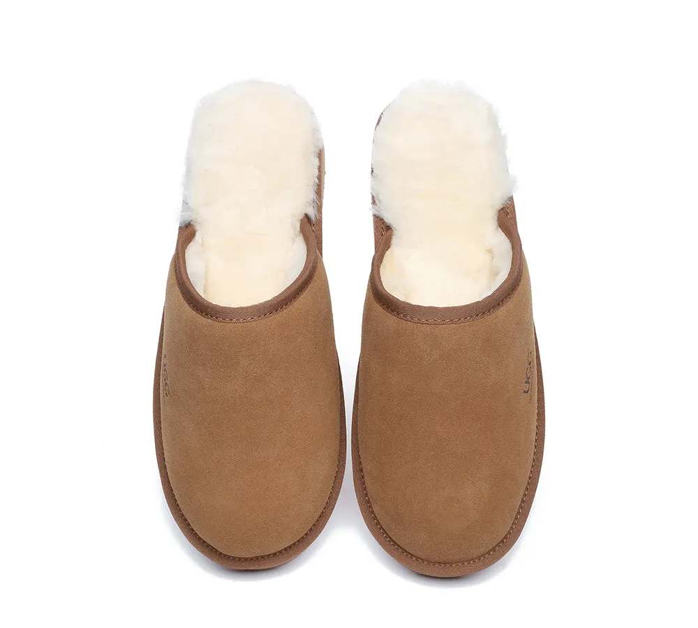 AUSTRALIAN SHEPHERD® UGG Slippers Men Sheepskin Wool Scuff Cruz