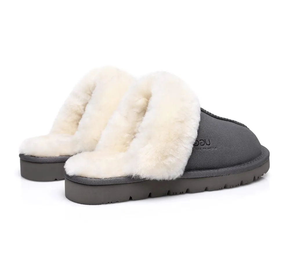 AUSTRALIAN SHEPHERD® UGG Slippers Sheepskin Wool Scuff Muffin