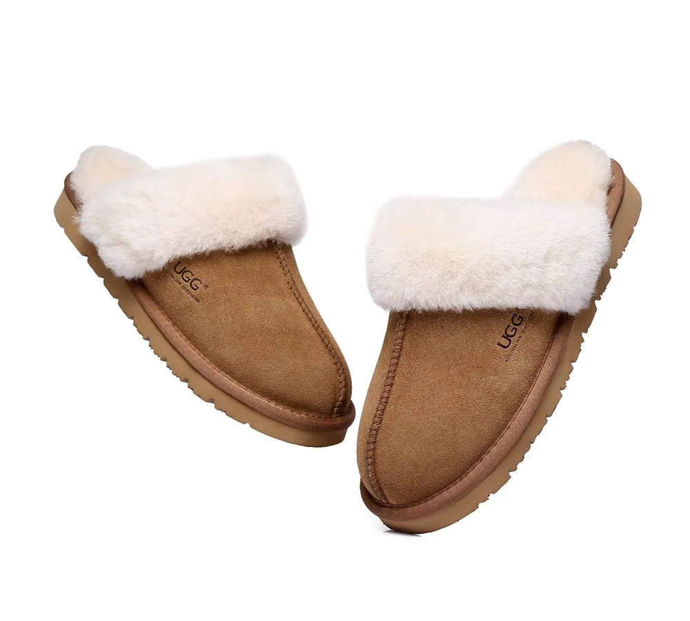 AUSTRALIAN SHEPHERD® UGG Slippers Sheepskin Wool Scuff Muffin