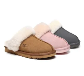 AUSTRALIAN SHEPHERD® UGG Slippers Sheepskin Wool Scuff Muffin