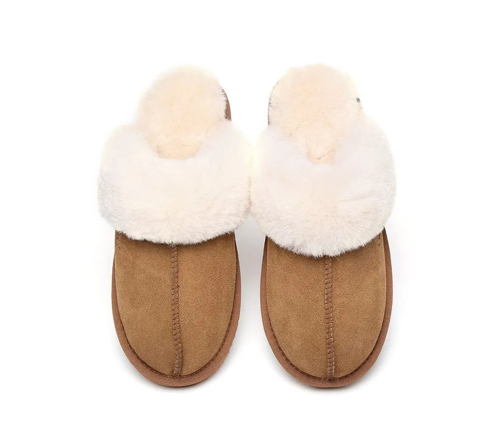 AUSTRALIAN SHEPHERD® UGG Slippers Sheepskin Wool Scuff Muffin