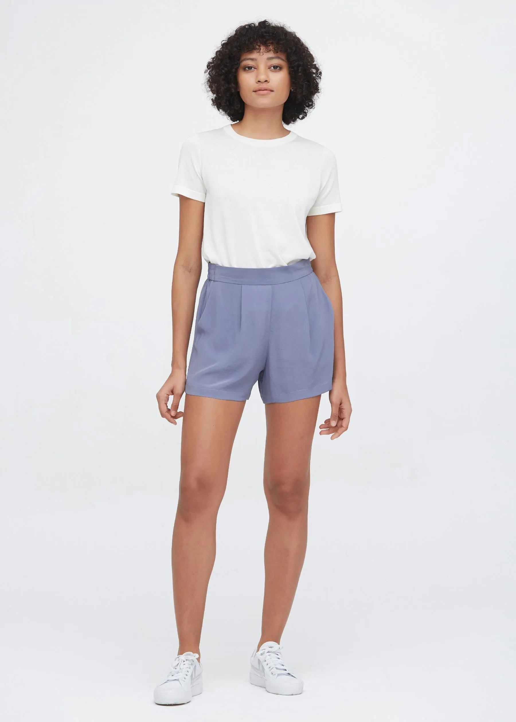 Basic And Soft Silk Shorts