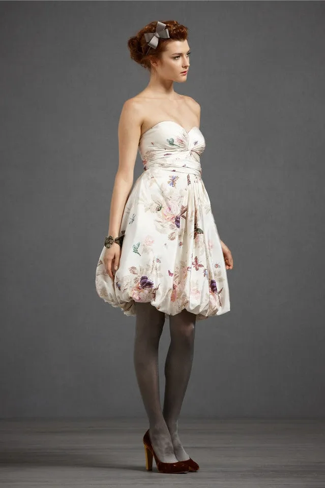 BHLDN Twirled Sweetheart Dress - Butterfly