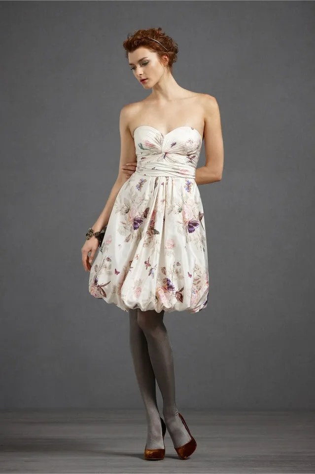 BHLDN Twirled Sweetheart Dress - Butterfly