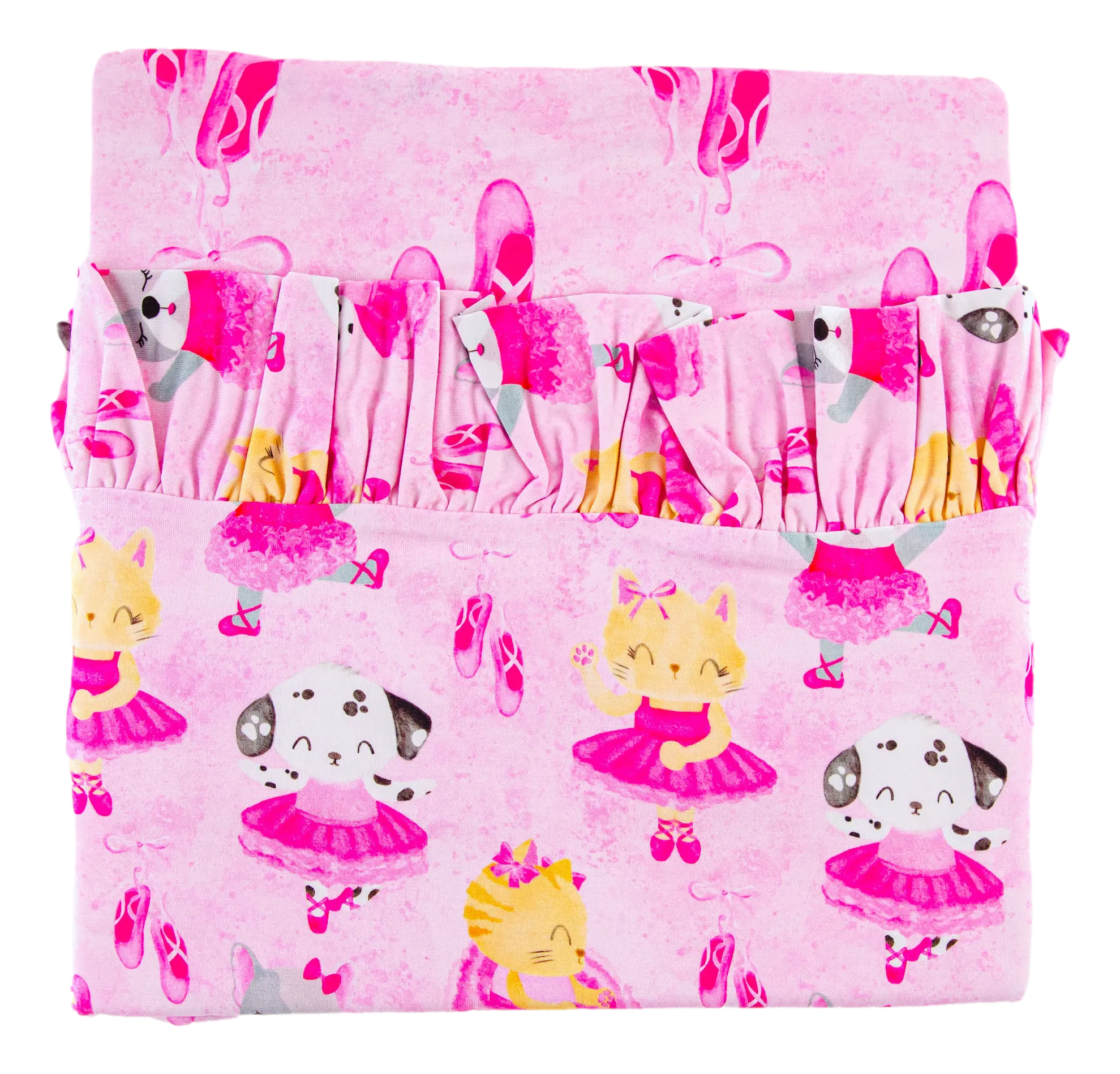 Birdie Bean Cassie & Odette Pink Ballet Ruffle Birdie Blanket