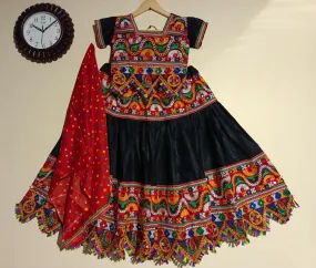 Black Garba Lehenga