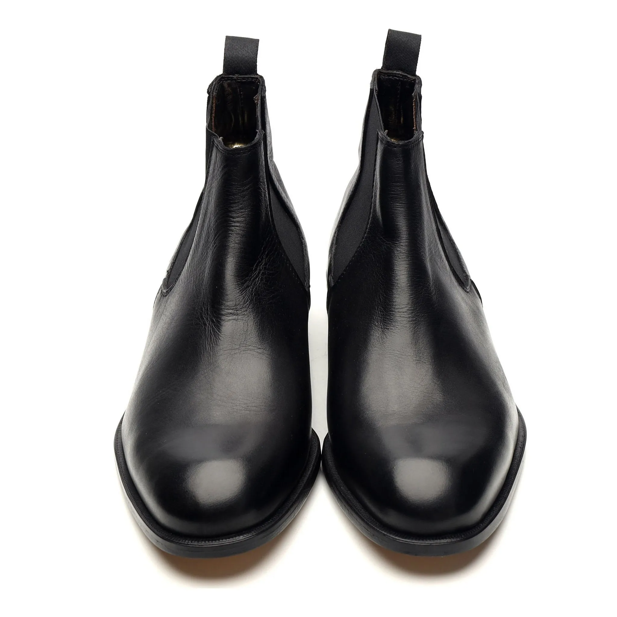 Black Leather Chelsea Boots UK 10.5