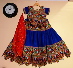 Blue Garba Lehenga