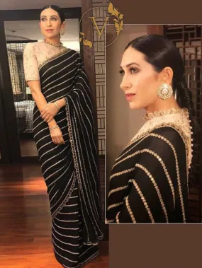 Bollywood Style Black Designer Saree