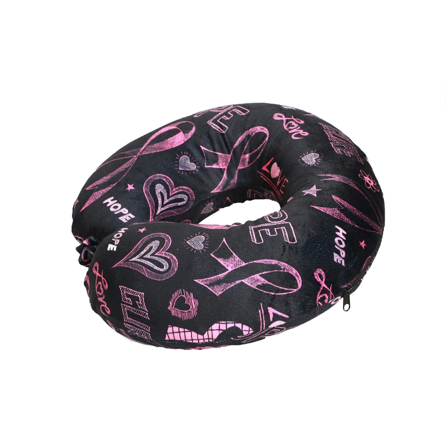 Breast Cancer Awareness Memory Foam Travel Neck Pillows