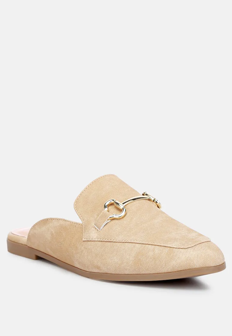 Briar Horsebit Embellishment Slip On Mules