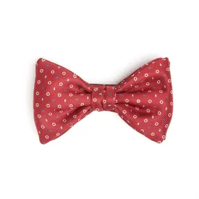 BURGUNDY PRE-KNOTTED SILK BOWTIE