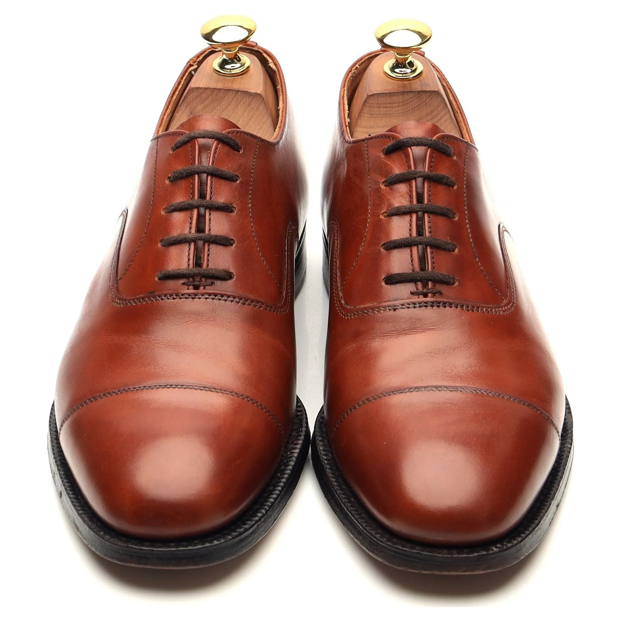 'Canberra' Tan Brown Leather Oxford UK 6 F