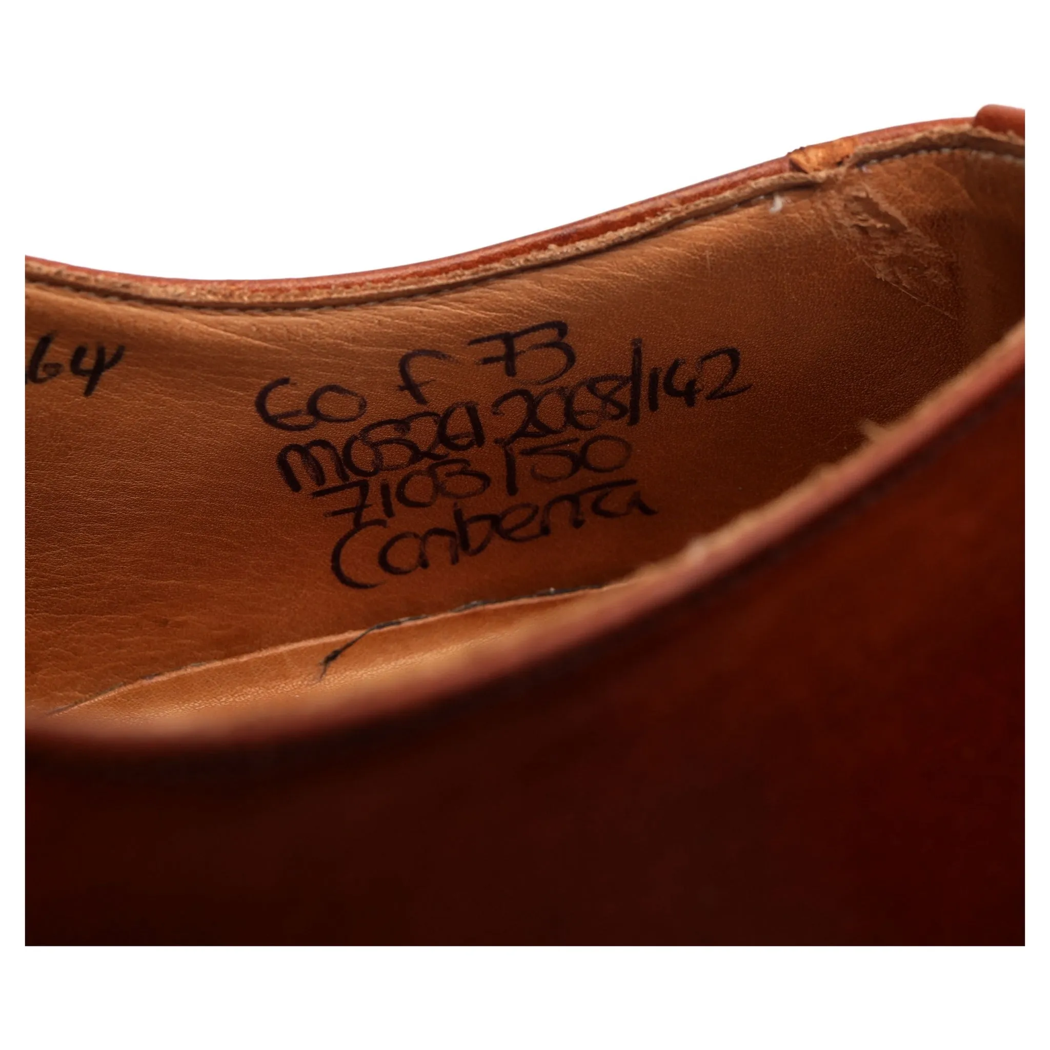 'Canberra' Tan Brown Leather Oxford UK 6 F