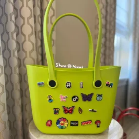 CHARMING BAG Lime Green (charms sold separately)