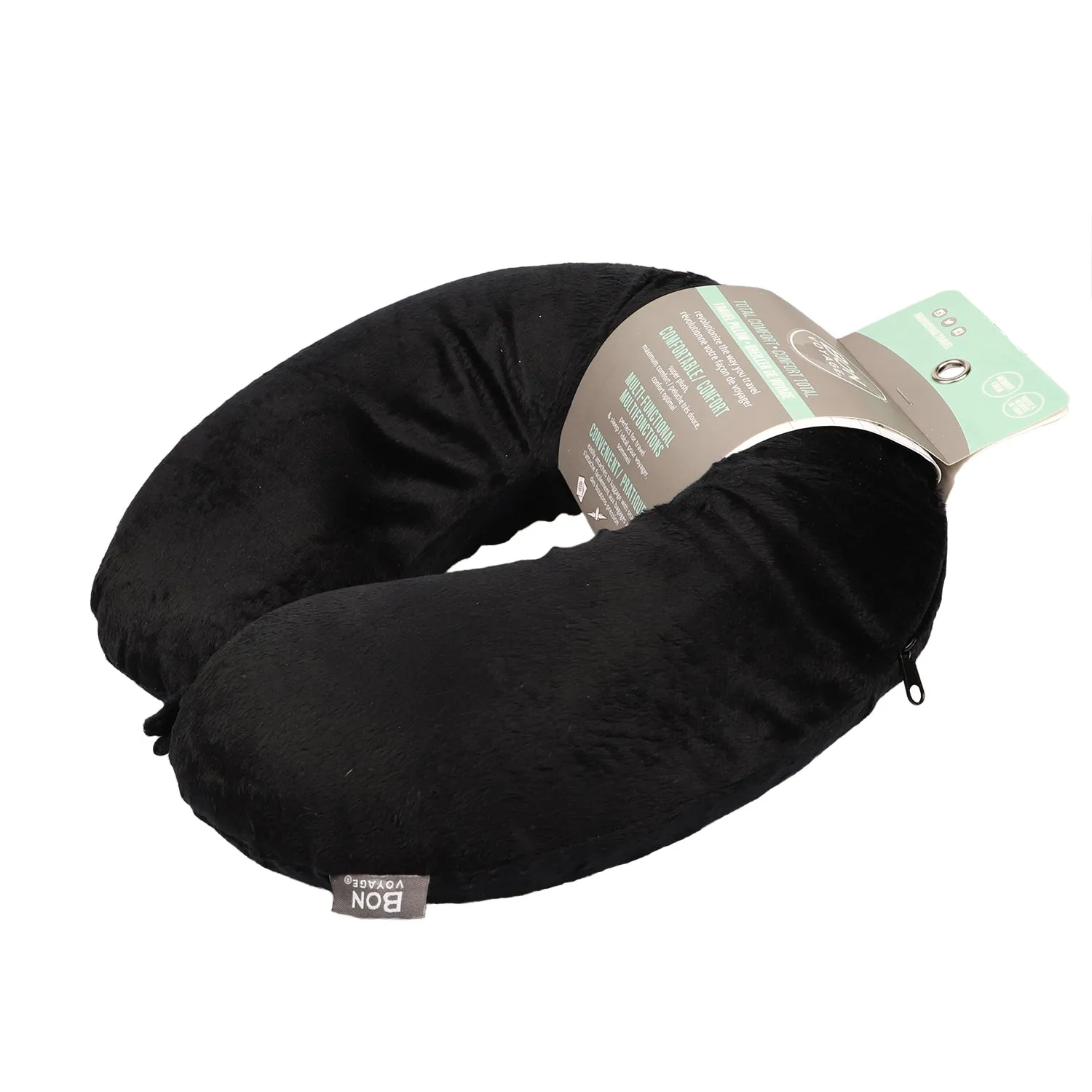 Classic Memory Foam Travel Neck Pillow - Black