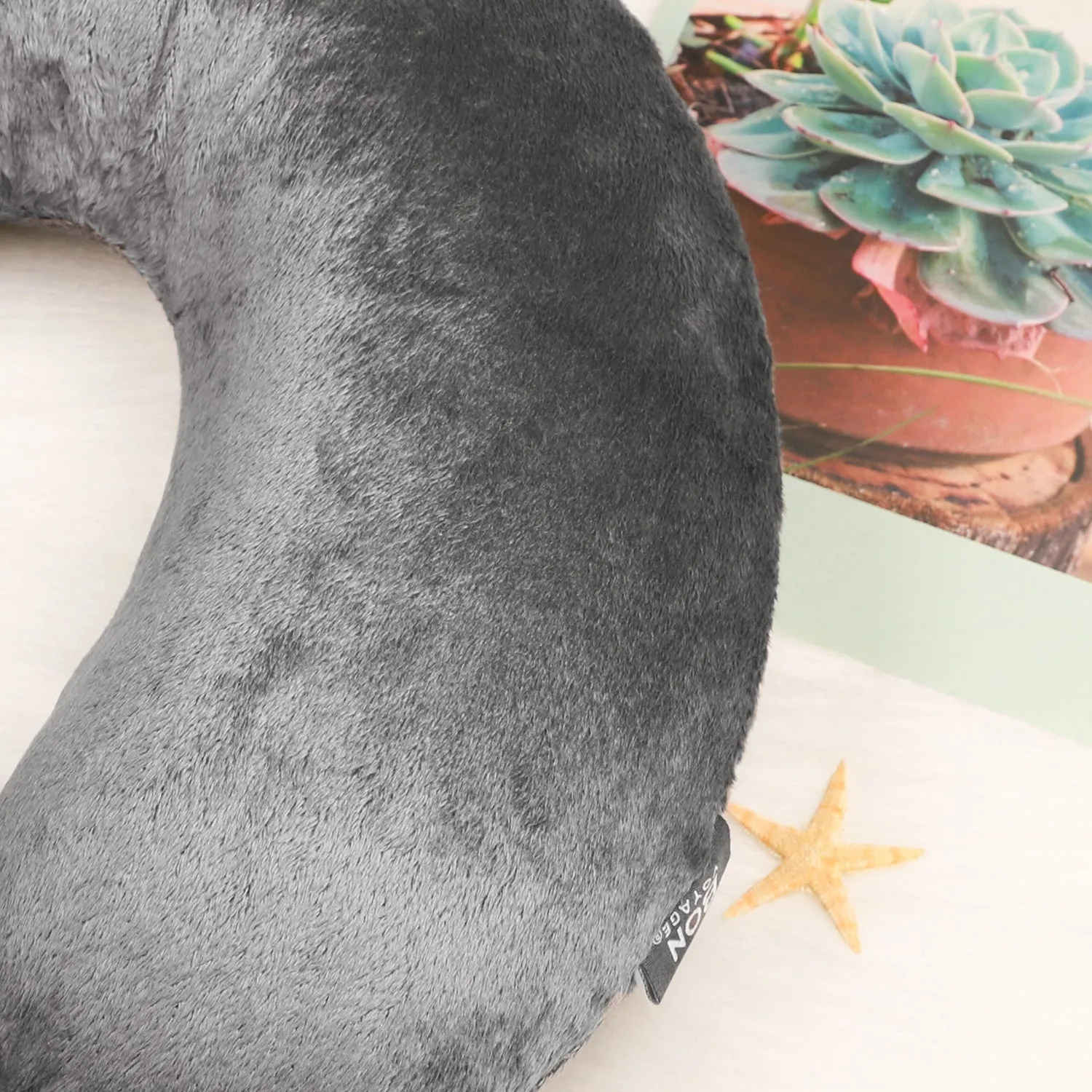 Classic Memory Foam Travel Neck Pillow - Grey