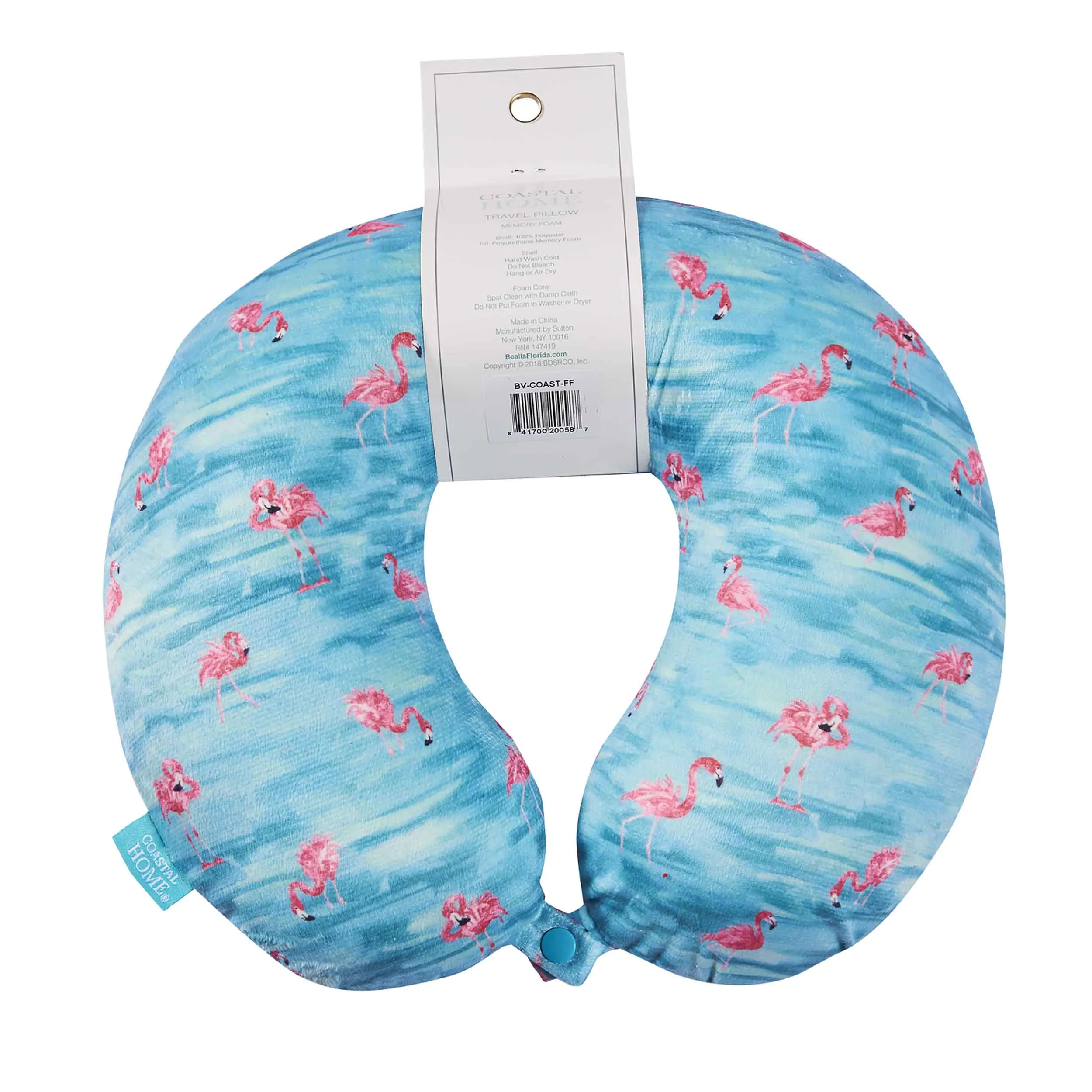 Coast Memory Foam Travel Neck Pillow - Flamingo